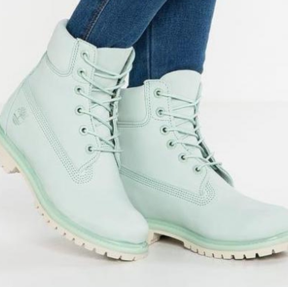 Womens Timberlands Mint Green